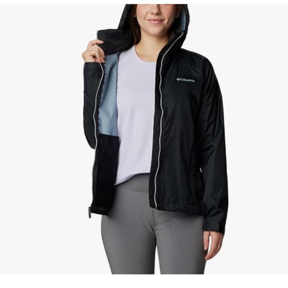 Columbia Women's Navy Blue Rain Jacket Windbreaker Medium NWOT
